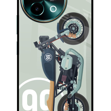 Classic Cafe Racer 99 Vivo Y58 5G Glass Case