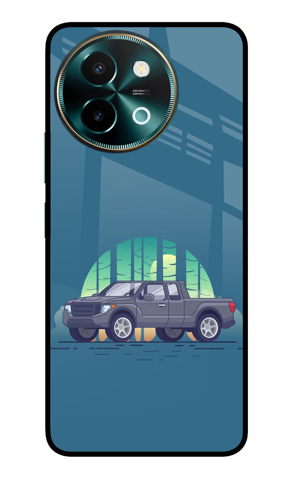 Retro Garage Vibe Vivo Y58 5G Glass Case