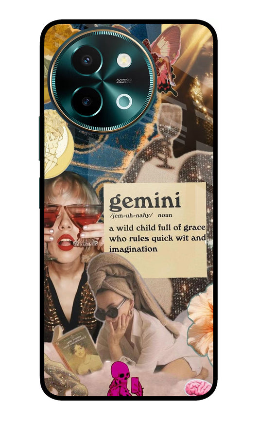 Gemini Zodiac Vivo Y58 5G Glass Case