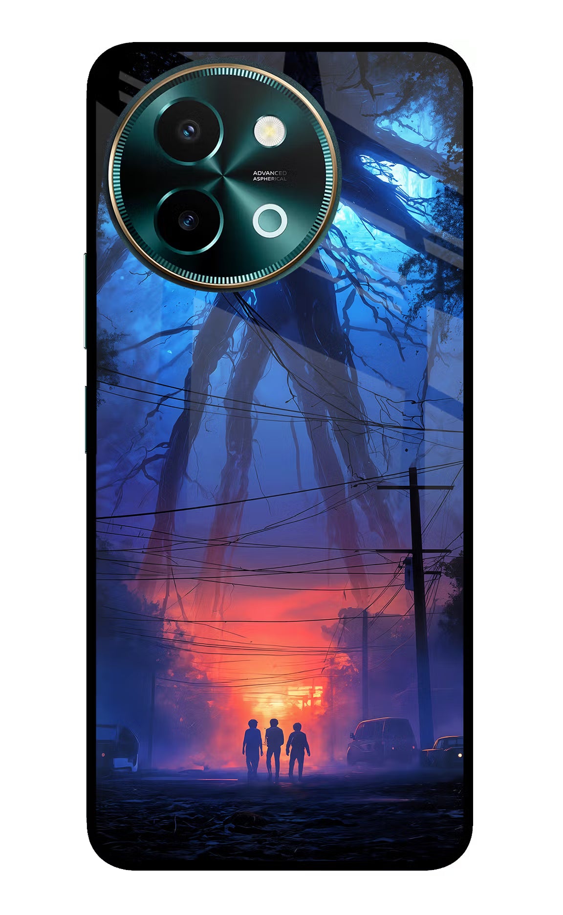 Ordinary Things Shadow Vivo Y58 5G Glass Case Back Cover by Casekaro