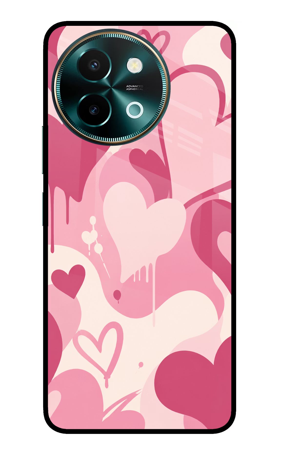 Hearty case Vivo Y58 5G Glass Case Back Cover by Casekaro
