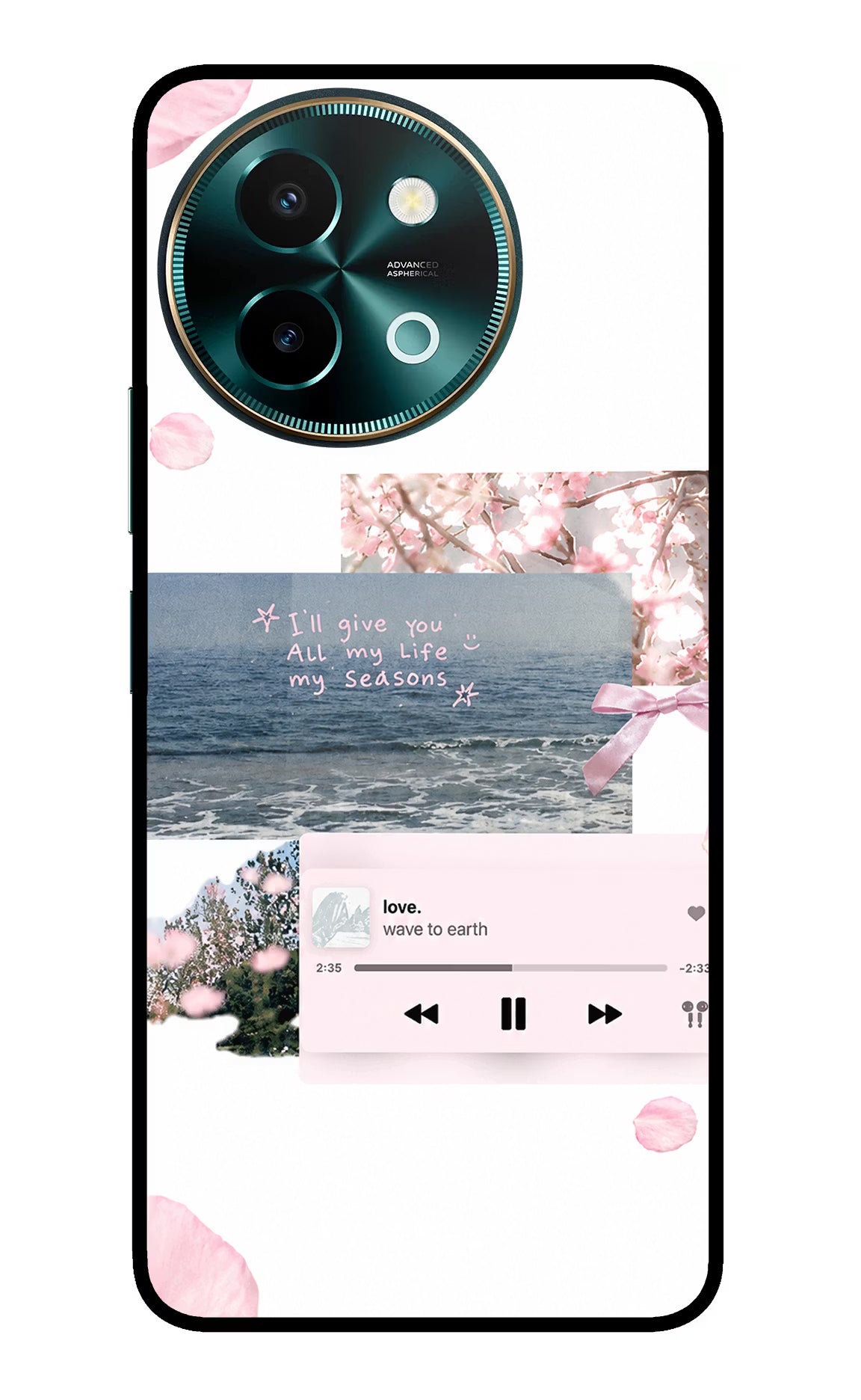 Wave to earth Vivo Y58 5G Glass Case