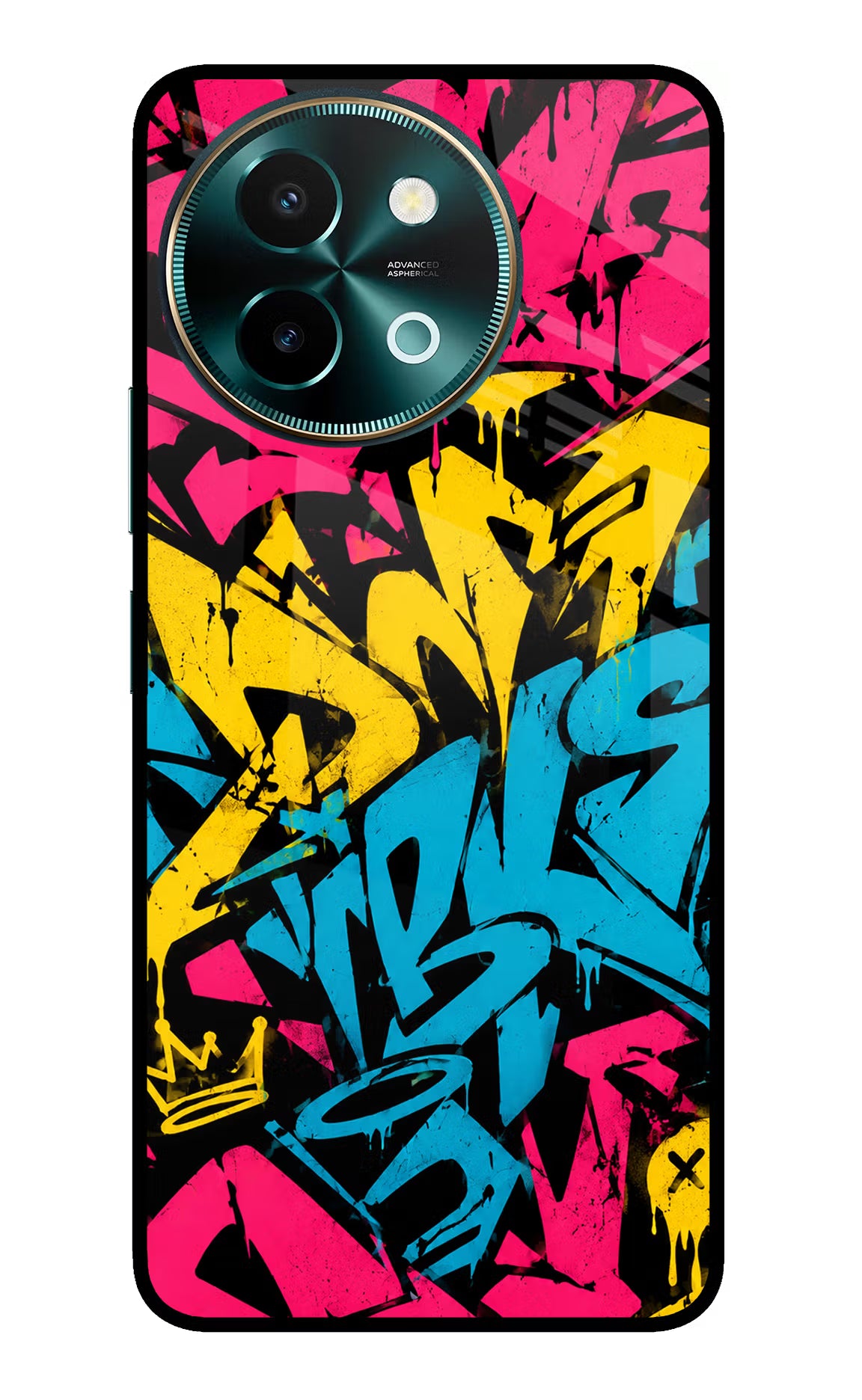 Graffiti Vibe Vivo Y58 5G Glass Case