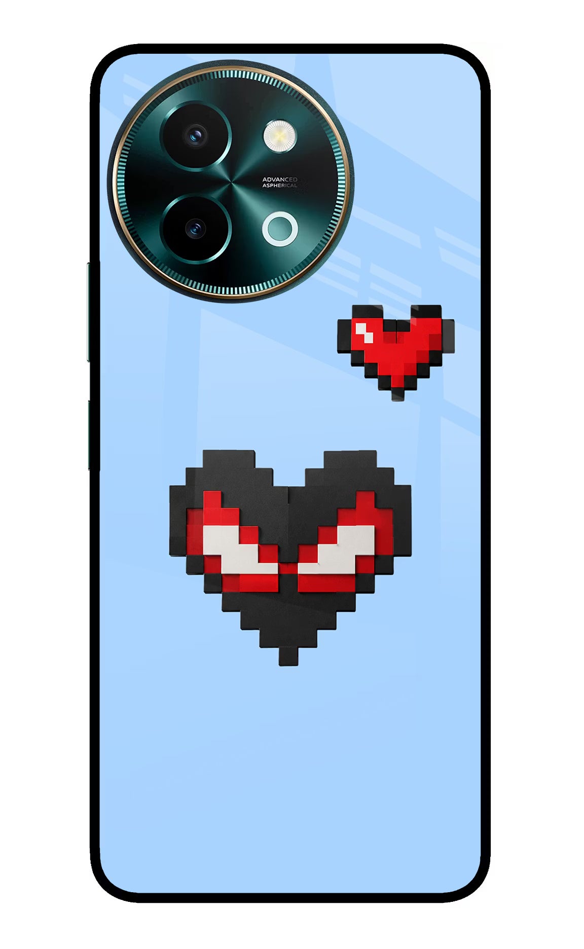 Peter Heart Vivo Y58 5G Glass Case