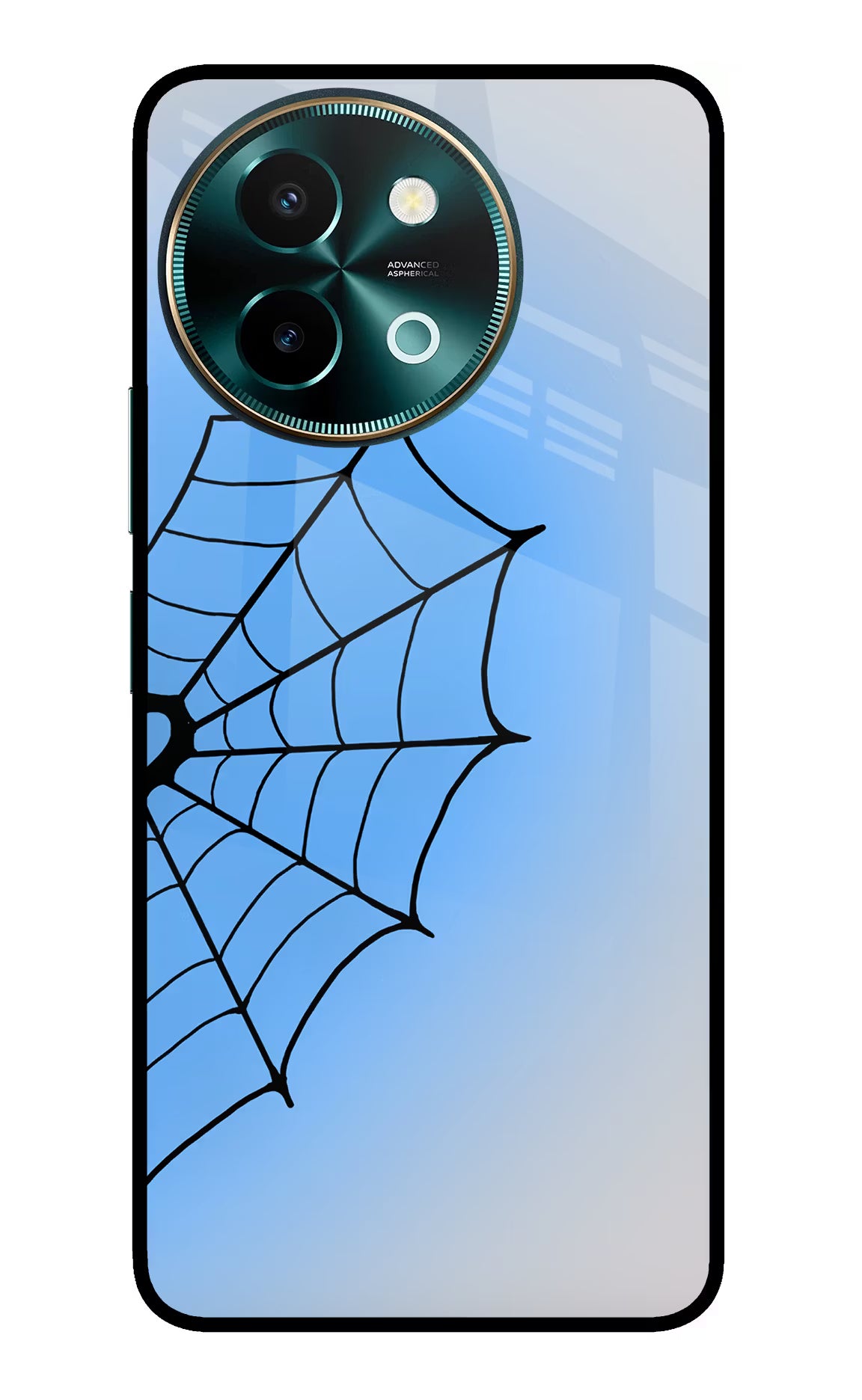 Blue Web Vivo Y58 5G Glass Case
