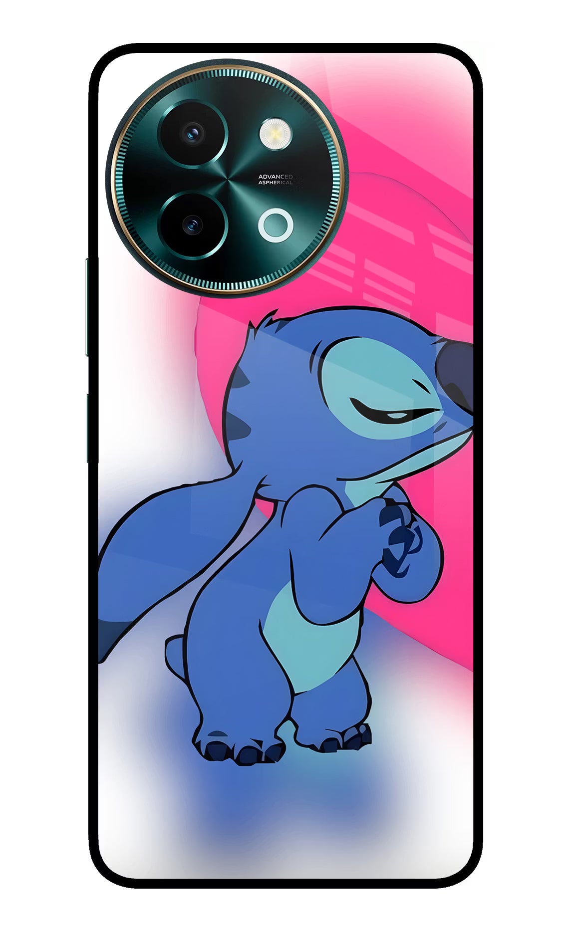 Stitch Hug Vivo Y58 5G Glass Case