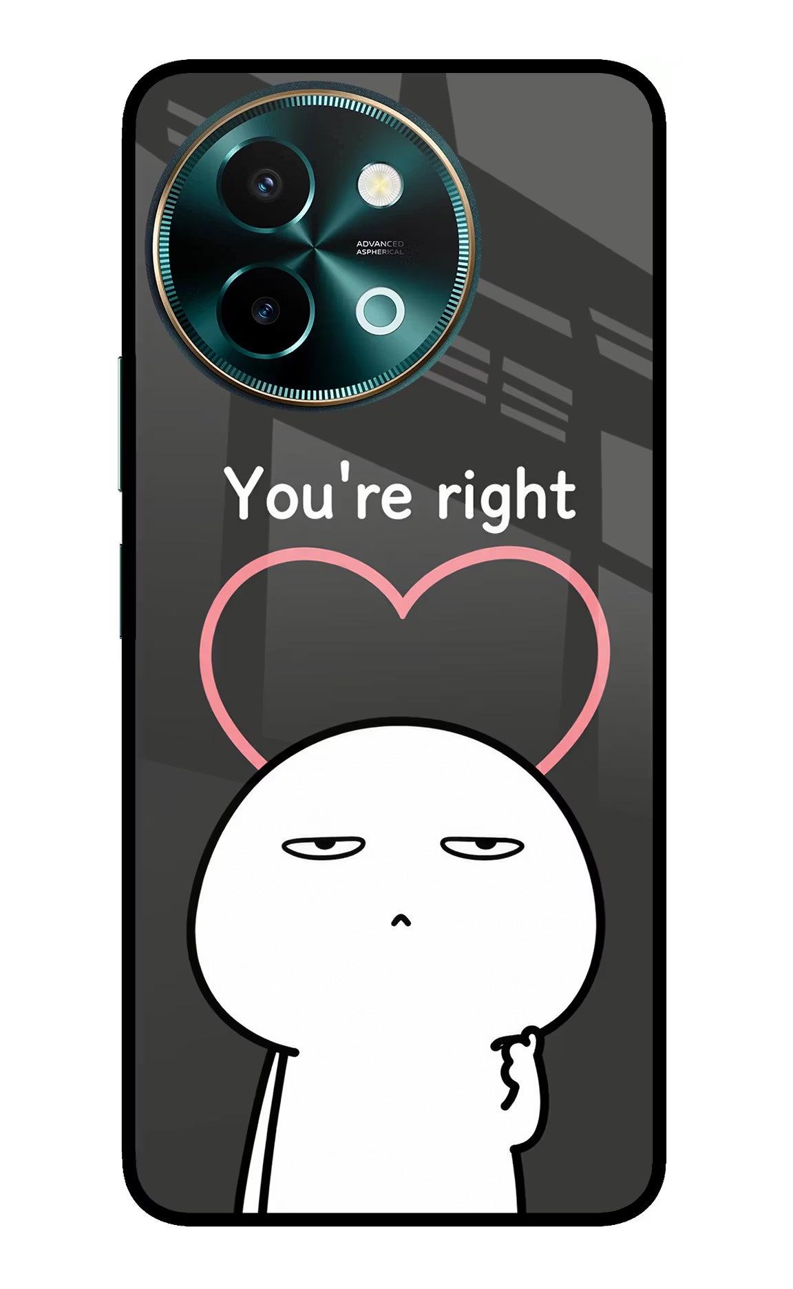You're Right Vivo Y58 5G Glass Case