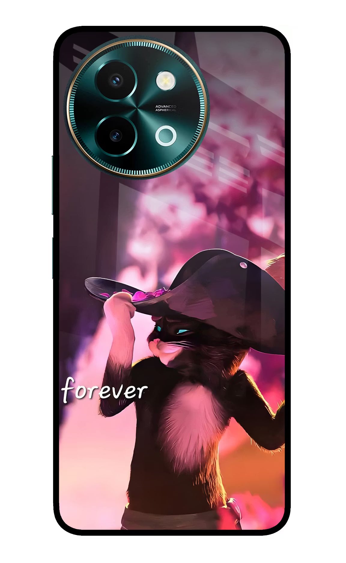 Forever Cat Vivo Y58 5G Glass Case
