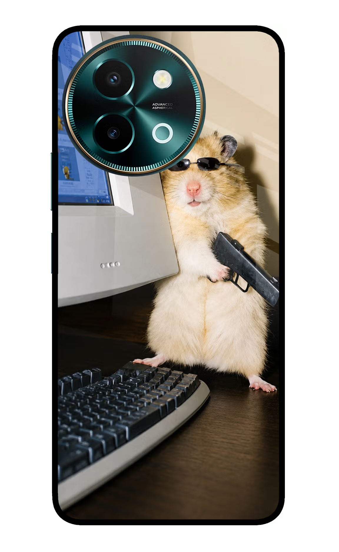 Hacker Hamster Vivo Y58 5G Glass Case