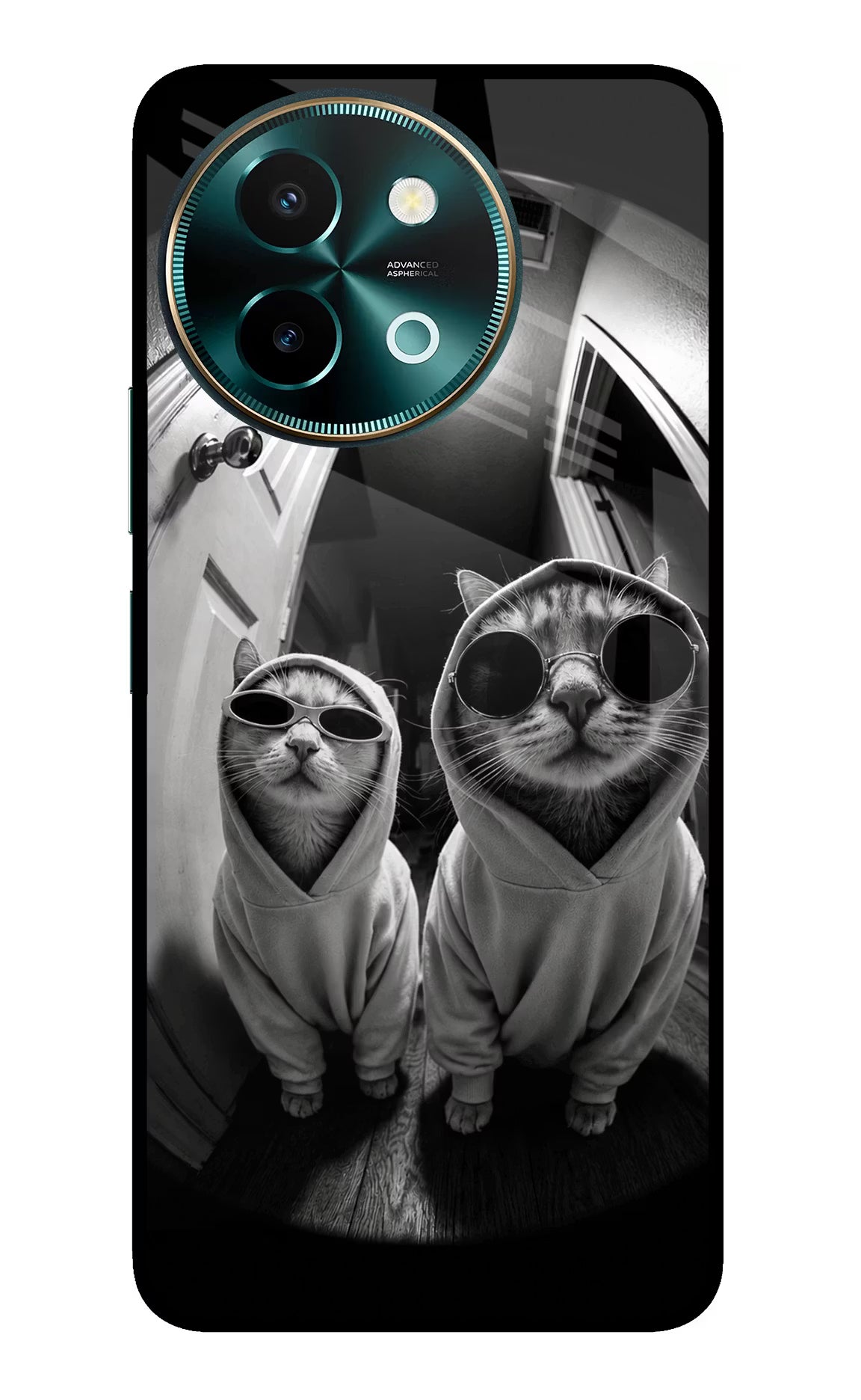 Hood Cats Vivo Y58 5G Glass Case