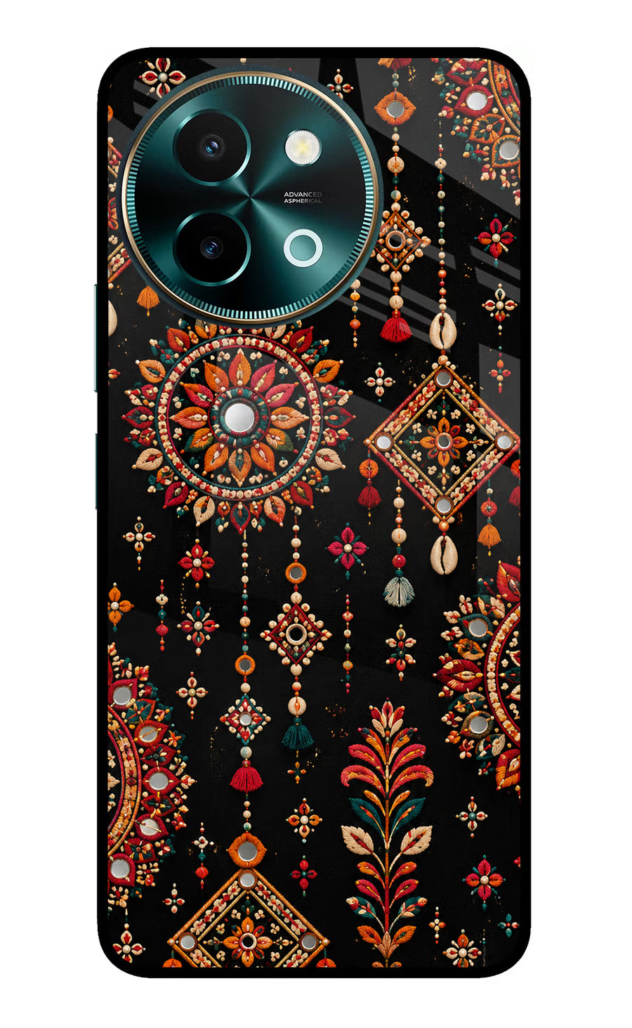 Boho Noir Vivo Y58 5G Back Cover, Glass case