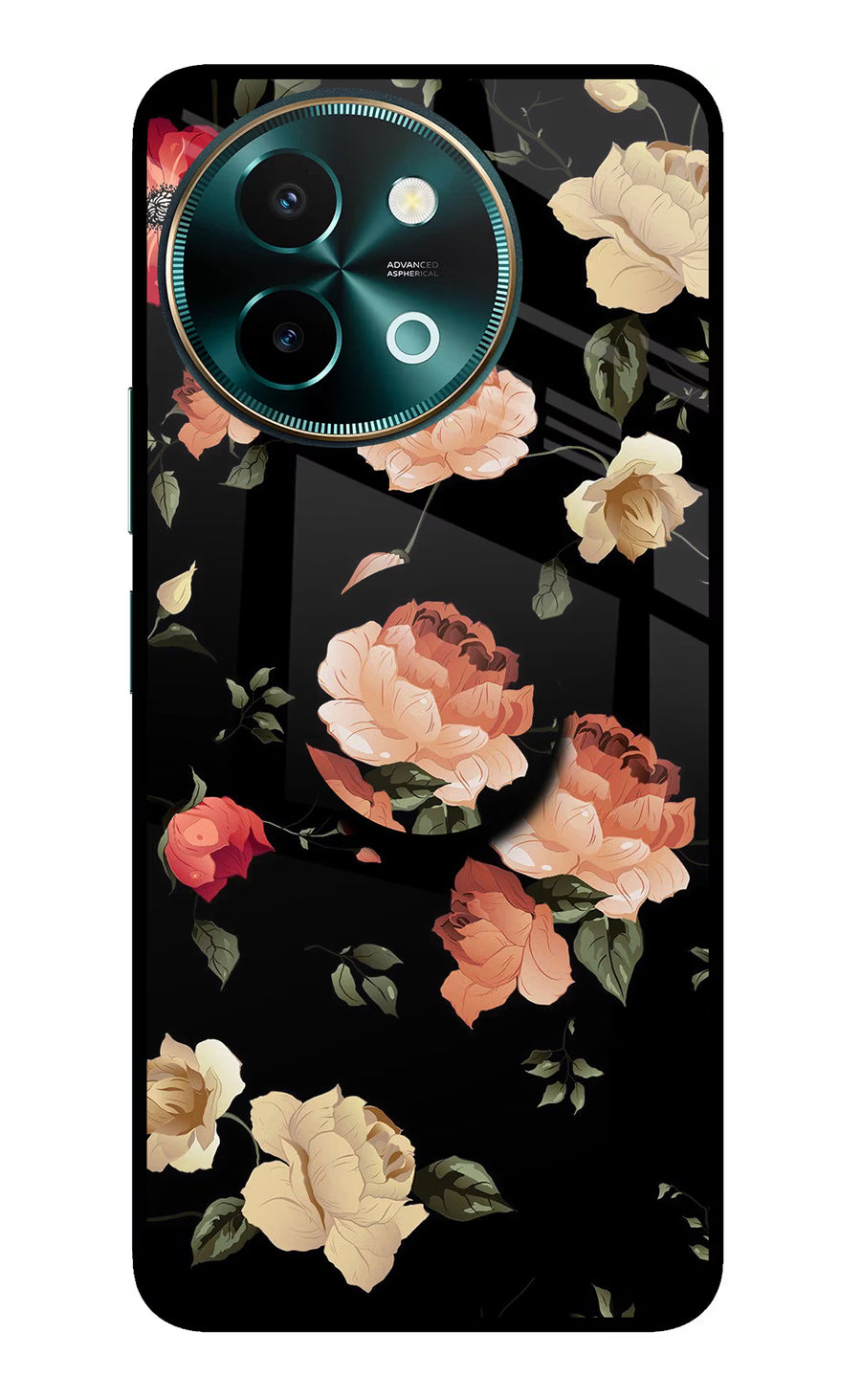 Flowers Vivo Y58 5G Pop Case, Glass case