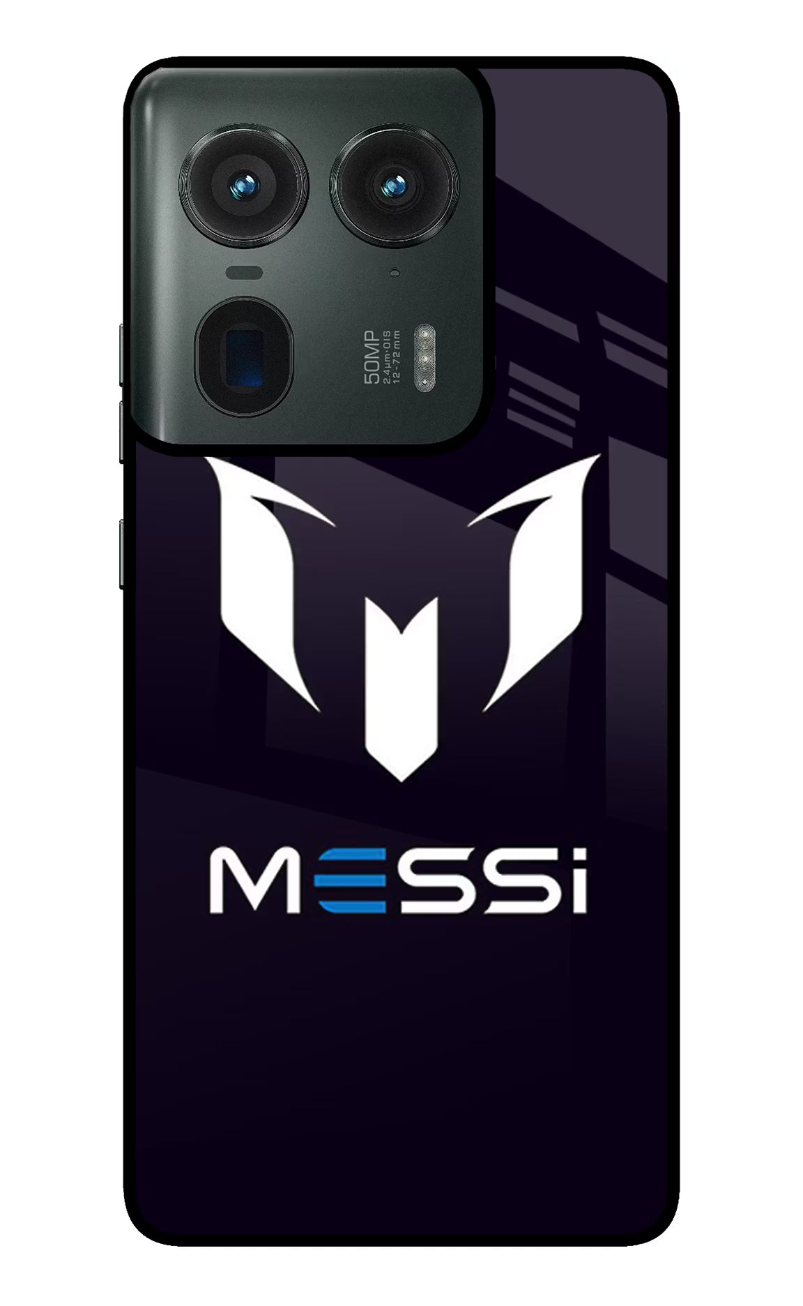 Messi Logo Moto Edge 50 Ultra 5G Glass Case Back Cover by Casekaro