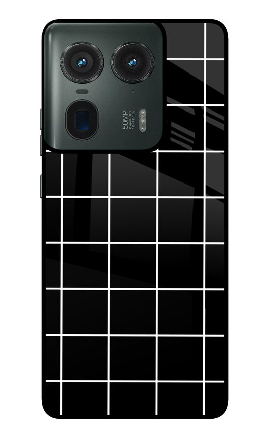 White Grid Moto Edge 50 Ultra 5G Glass Case