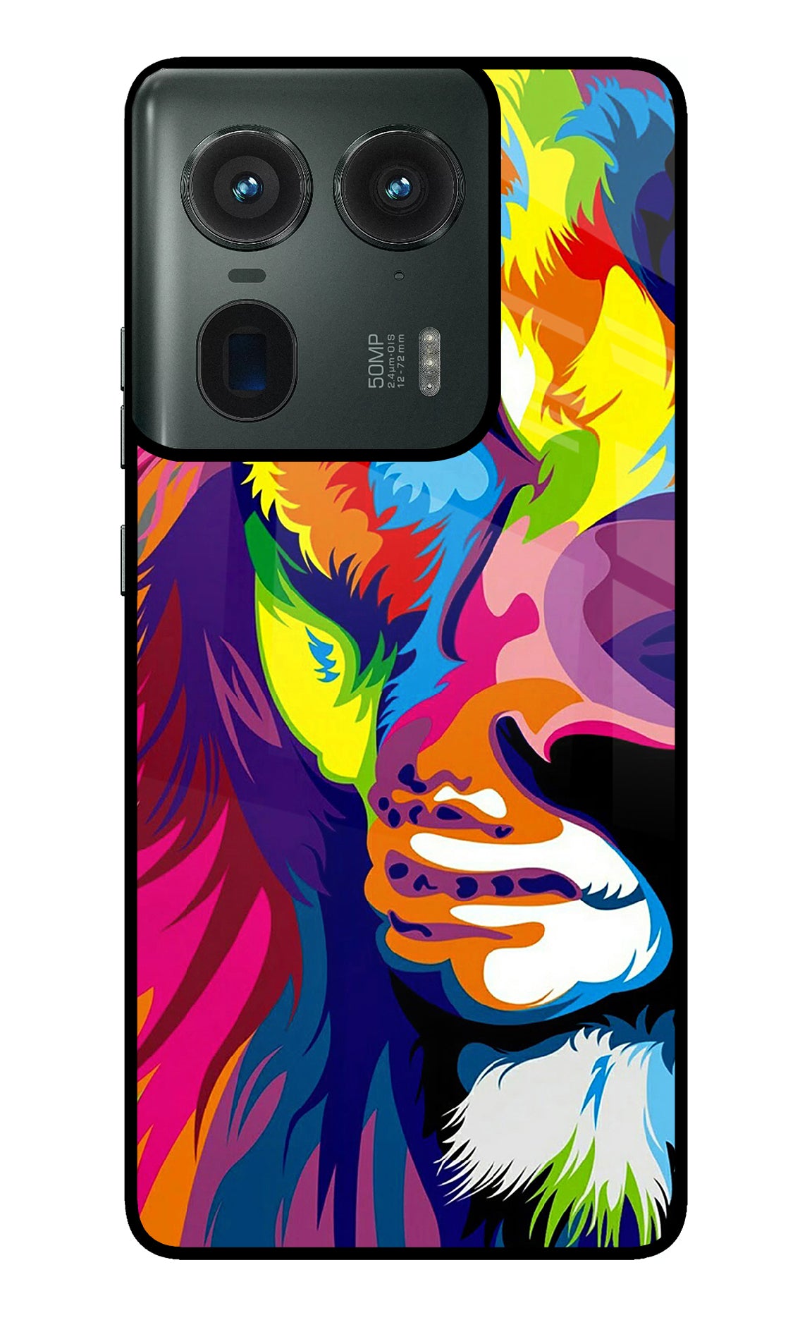 Lion Half Face Moto Edge 50 Ultra 5G Back Cover