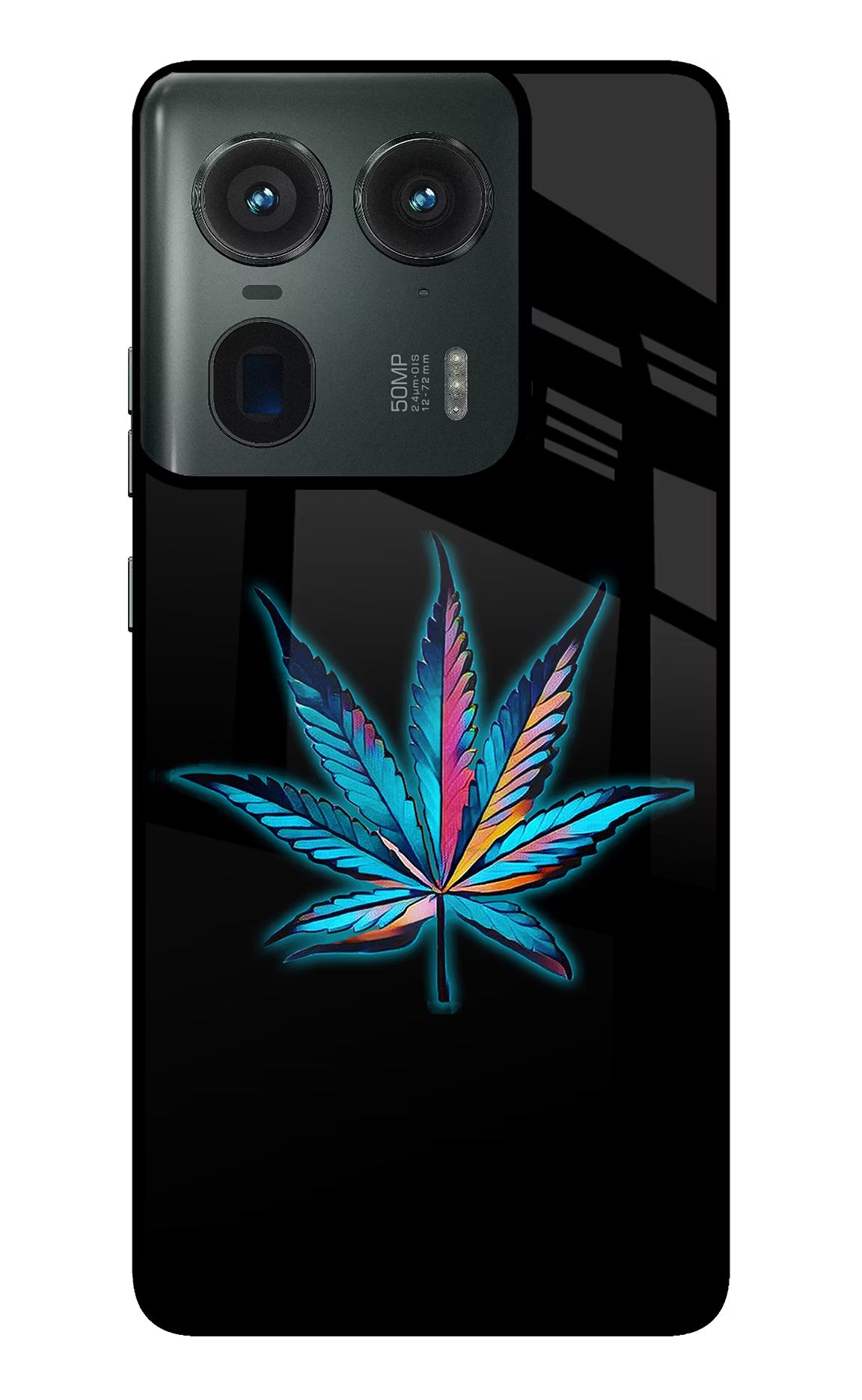 Weed Moto Edge 50 Ultra 5G Glass Case Back Cover by Casekaro