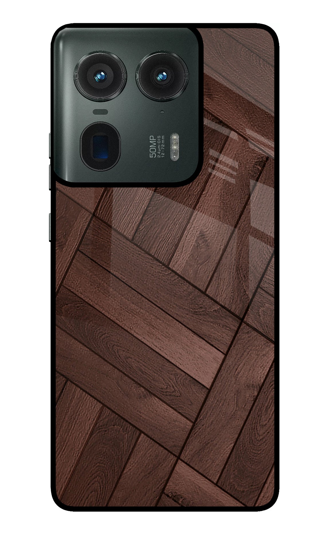 Wooden Texture Design Moto Edge 50 Ultra 5G Glass Case