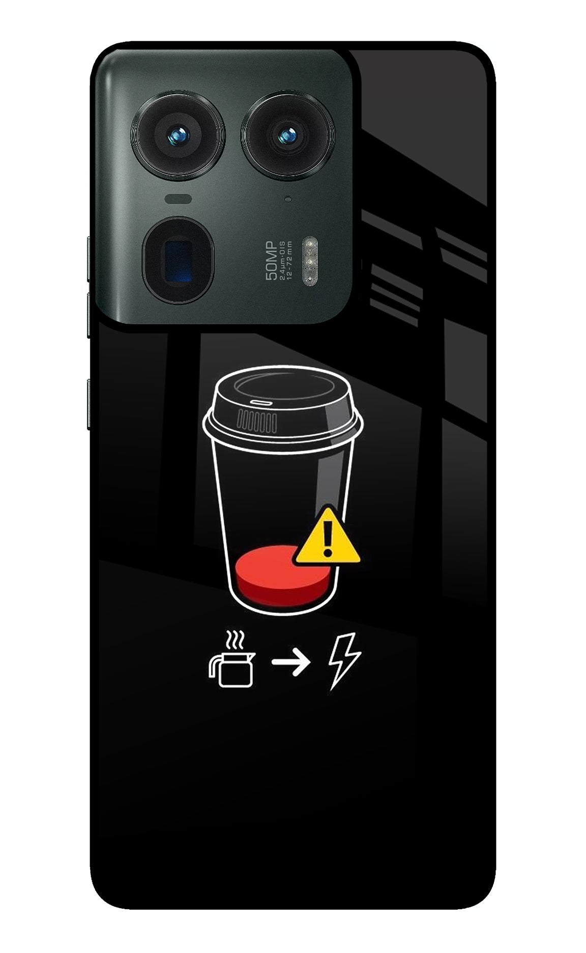 Coffee Moto Edge 50 Ultra 5G Glass Case