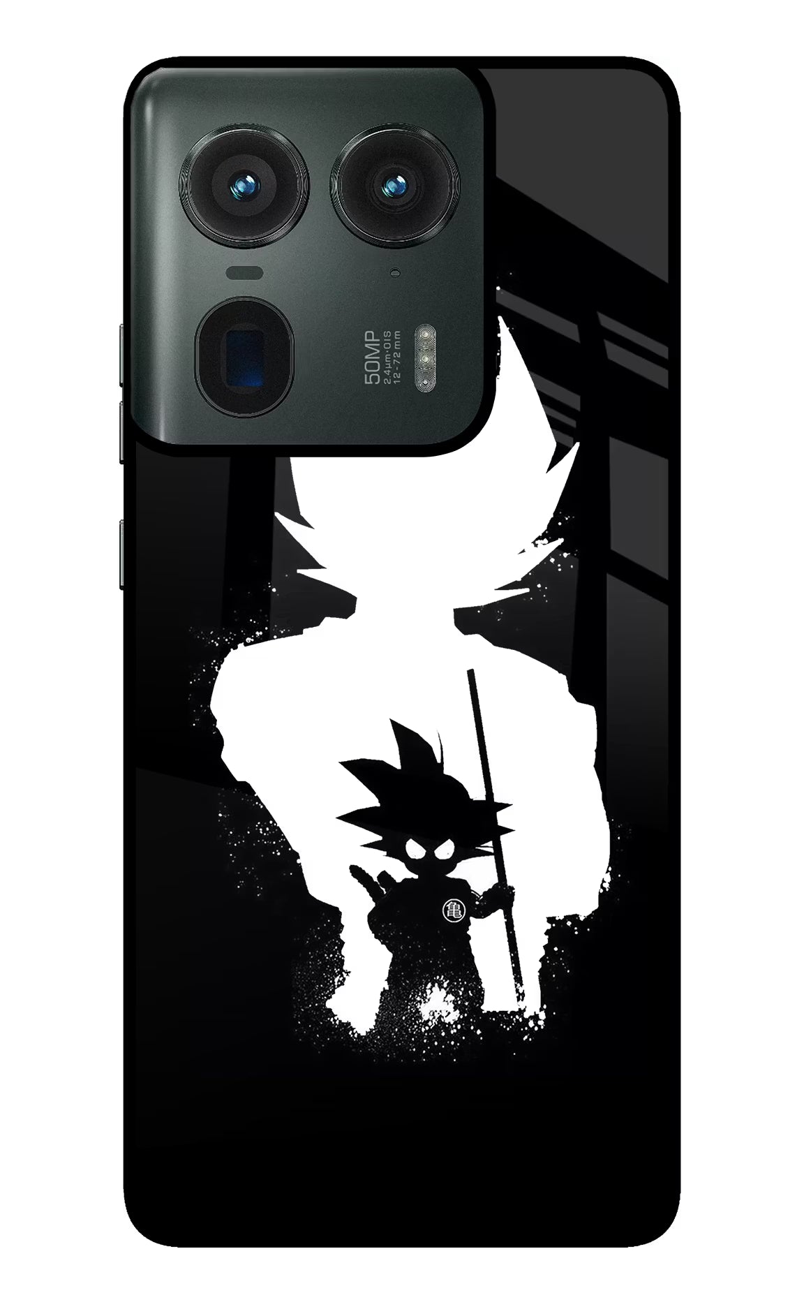 Goku Shadow Moto Edge 50 Ultra 5G Glass Case Back Cover by Casekaro