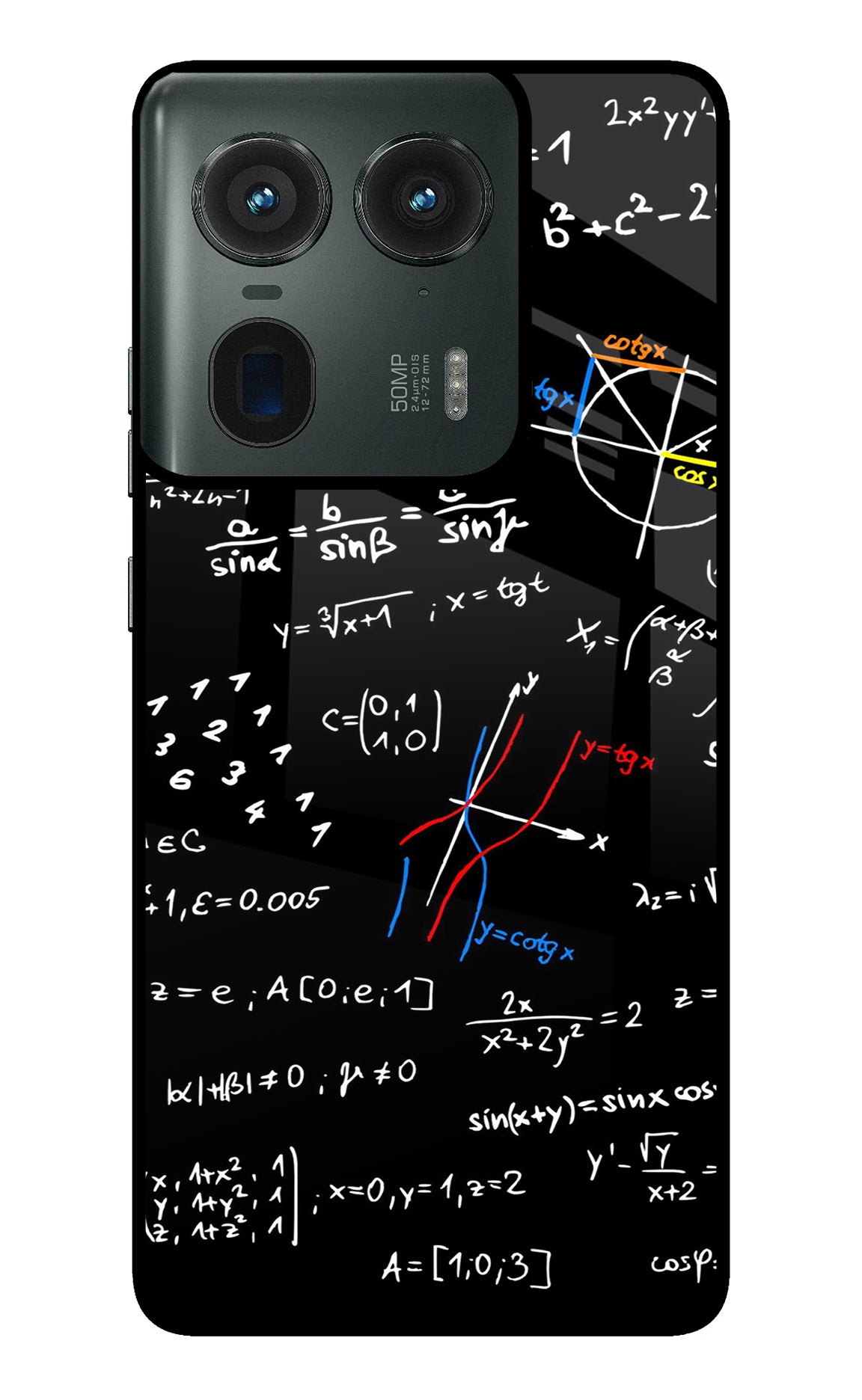 Mathematics Formula Moto Edge 50 Ultra 5G Glass Case