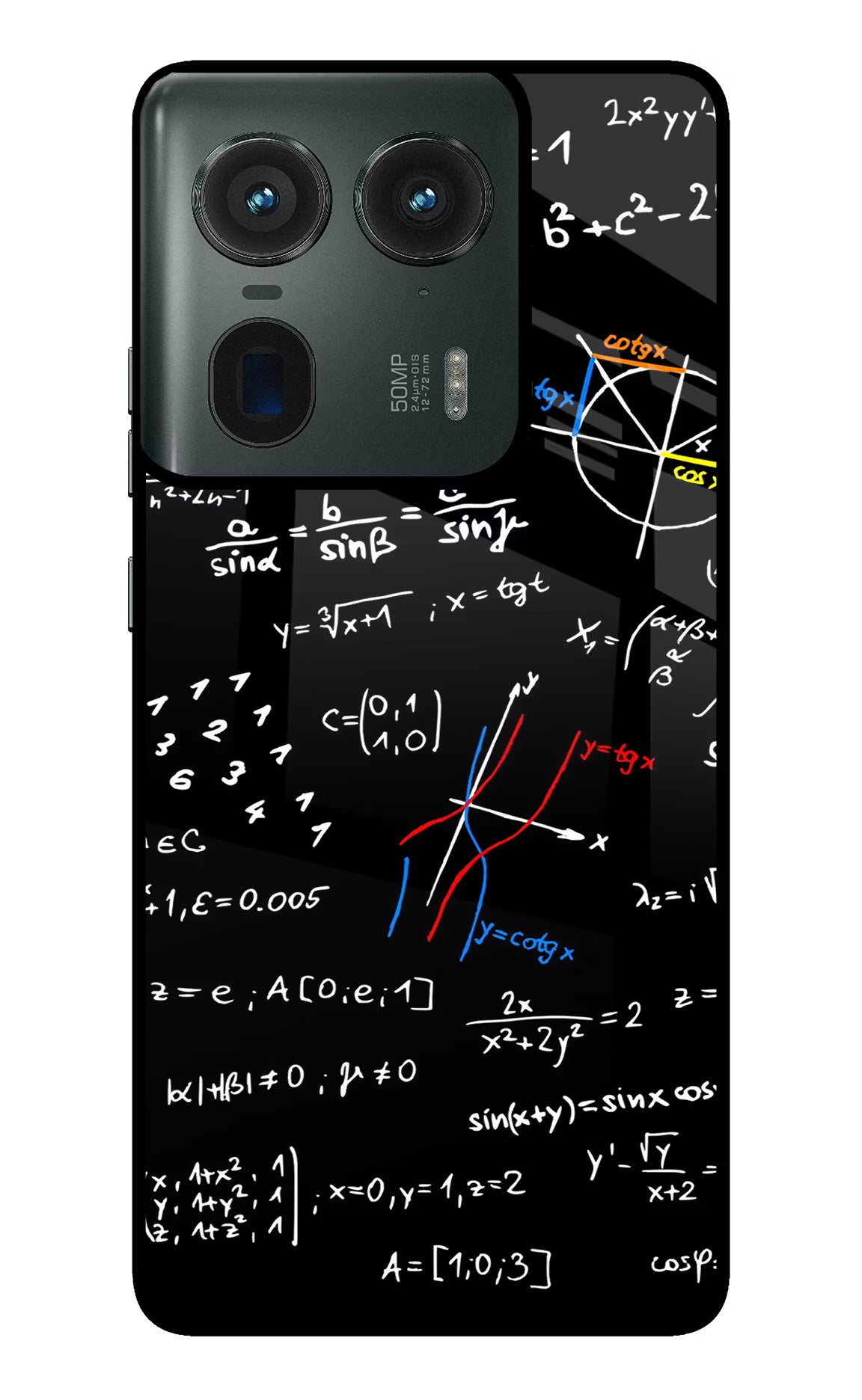 Mathematics Formula Moto Edge 50 Ultra 5G Glass Case Back Cover by Casekaro