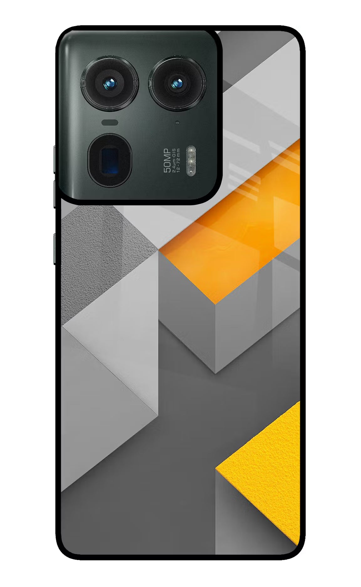 Abstract Moto Edge 50 Ultra 5G Glass Case Back Cover by Casekaro