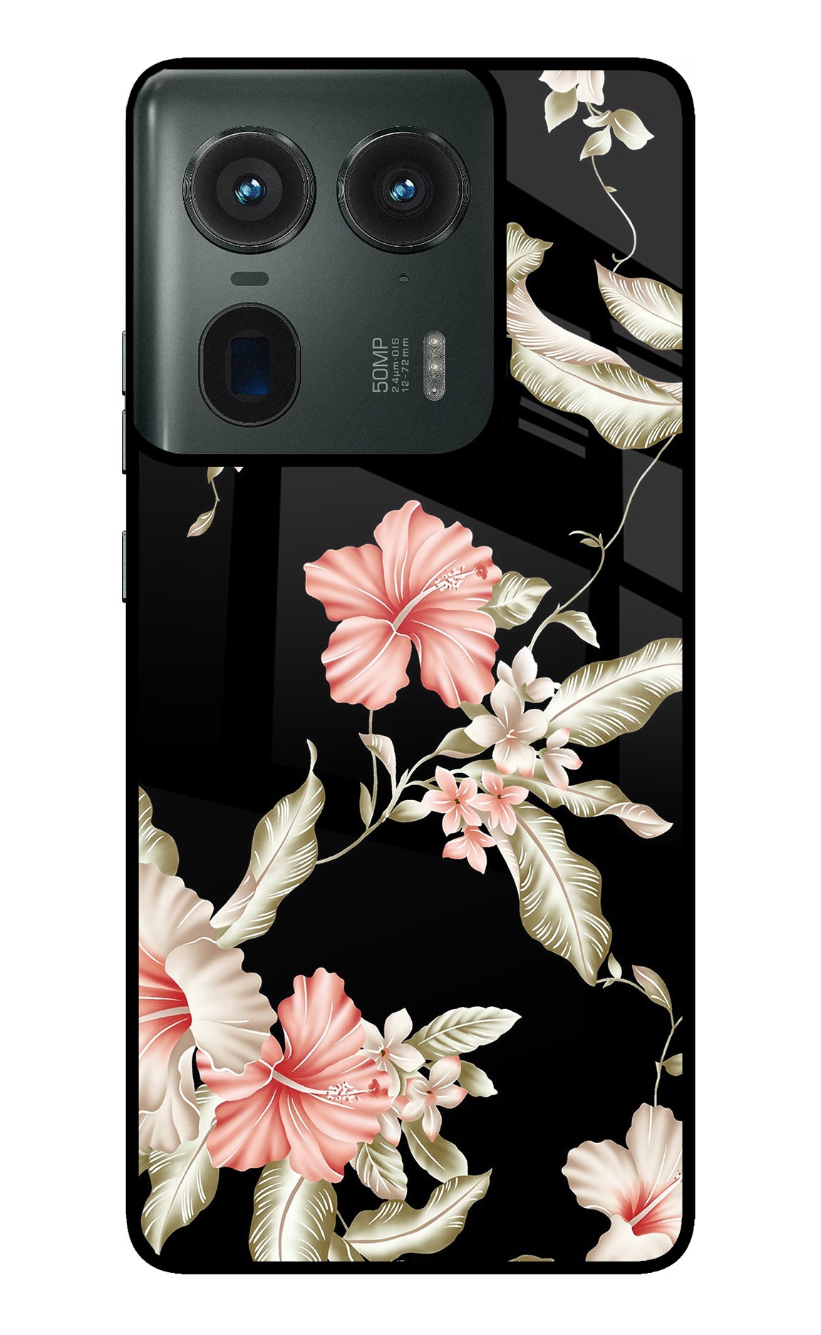 Flowers Moto Edge 50 Ultra 5G Glass Case