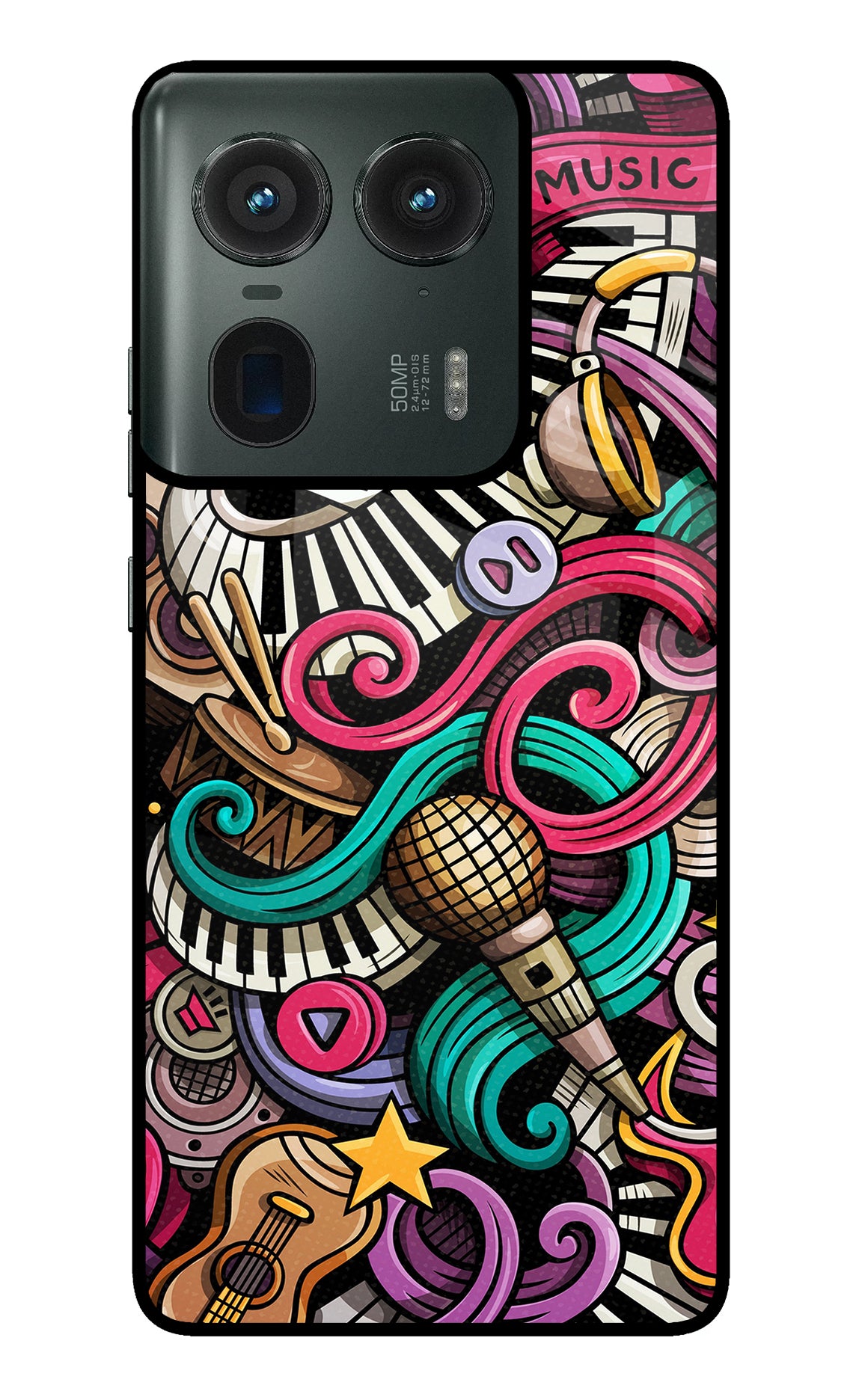 Music Abstract Moto Edge 50 Ultra 5G Back Cover