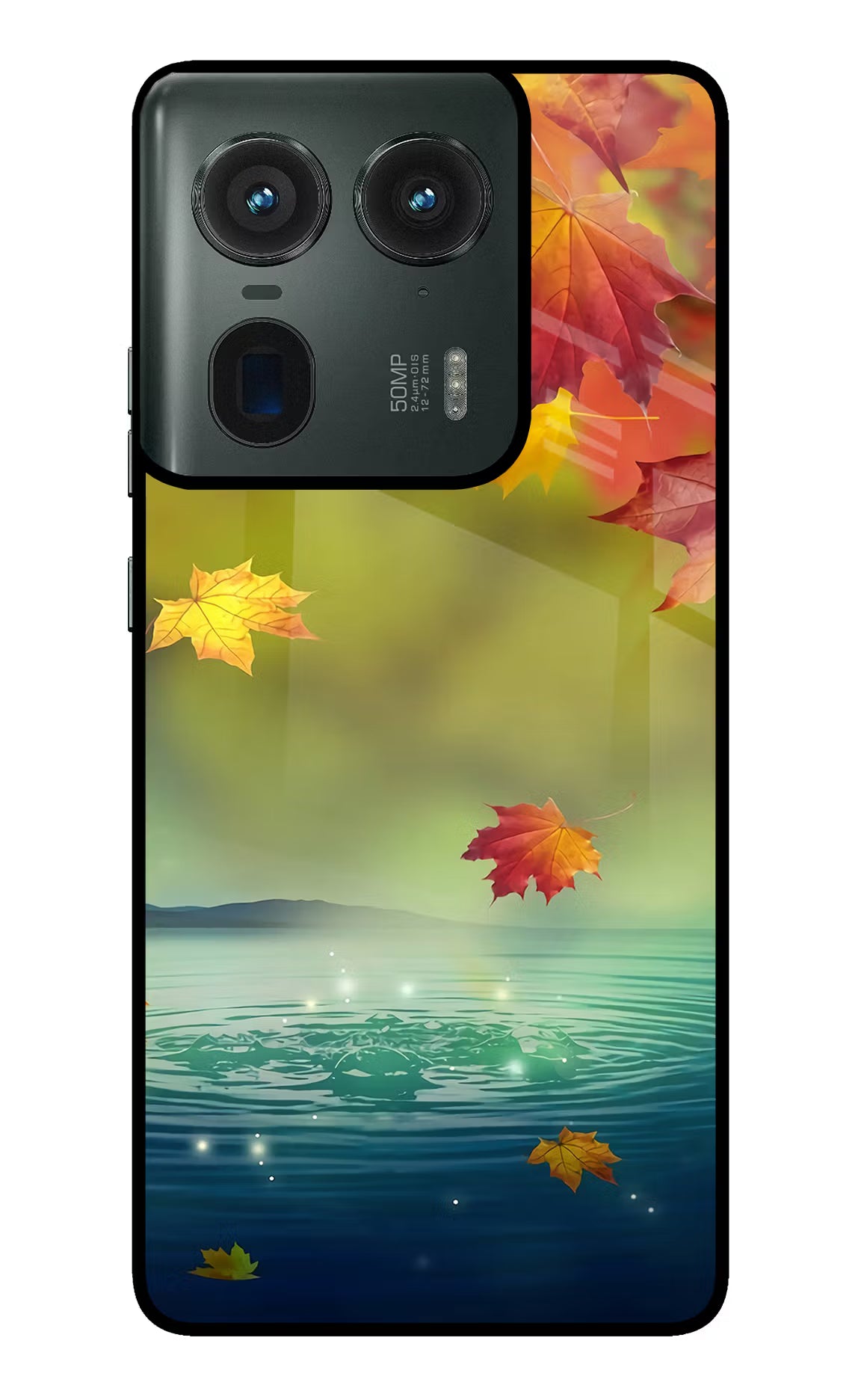 Flowers Moto Edge 50 Ultra 5G Glass Case Back Cover by Casekaro