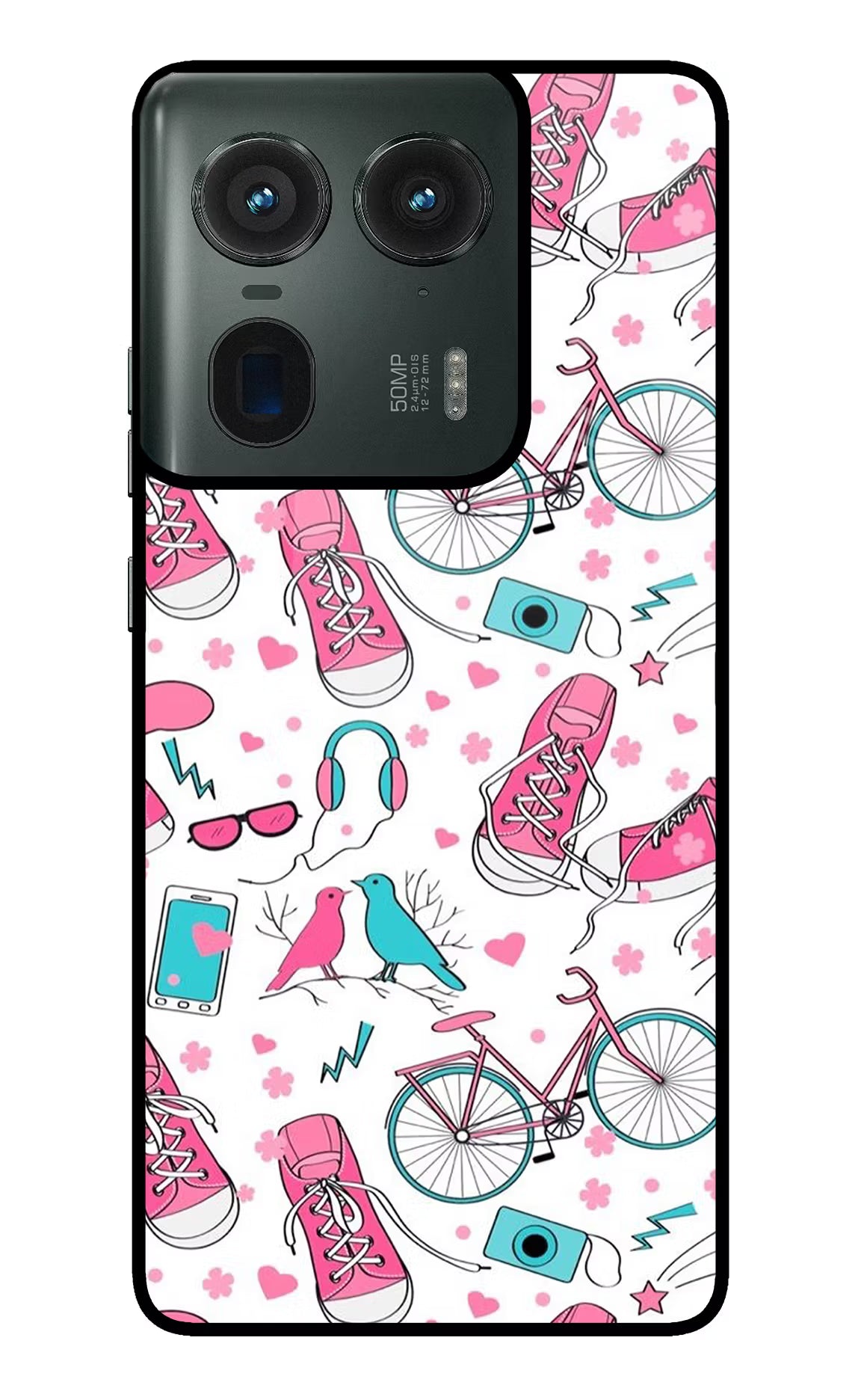 Artwork Moto Edge 50 Ultra 5G Glass Case Back Cover by Casekaro
