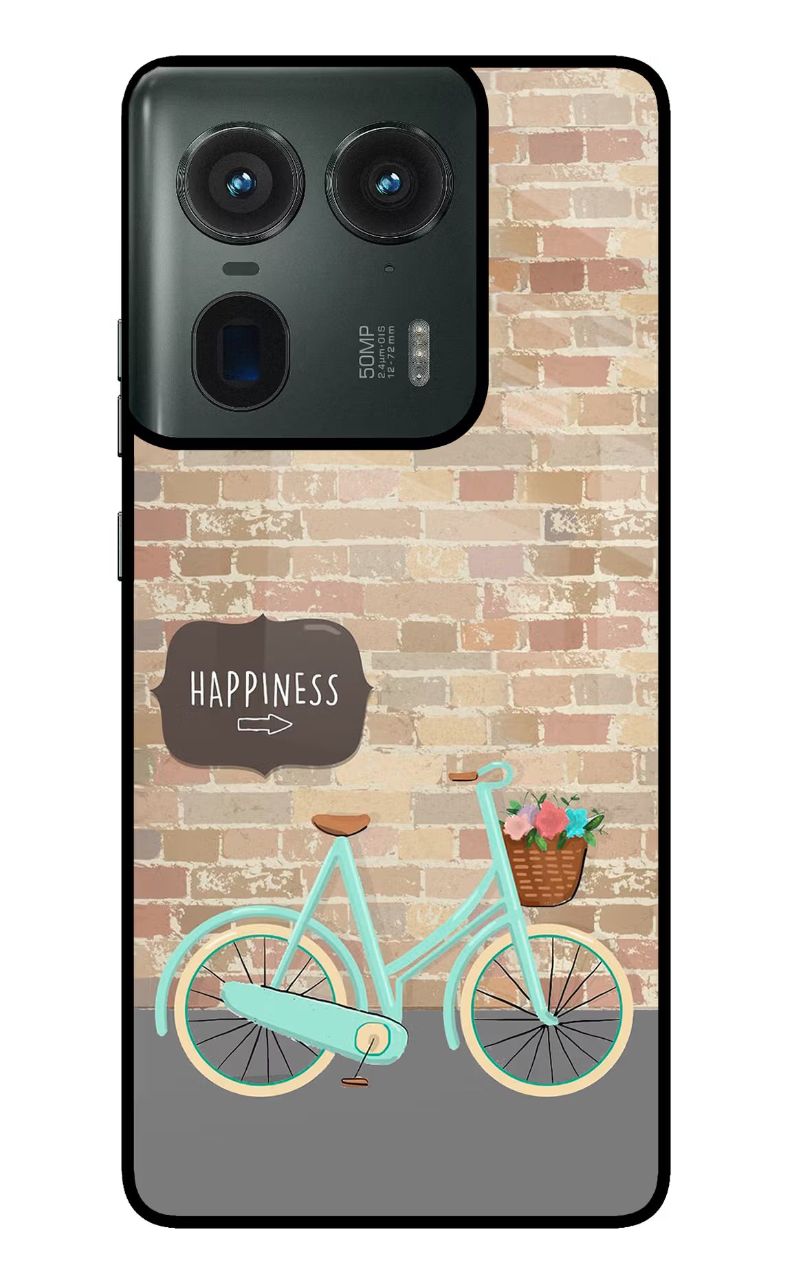 Happiness Artwork Moto Edge 50 Ultra 5G Glass Case Back Cover by Casekaro