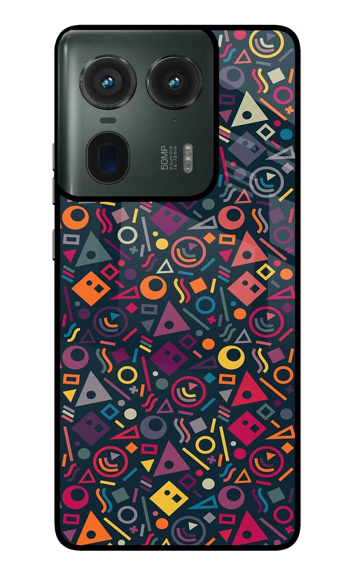 Geometric Abstract Moto Edge 50 Ultra 5G Glass Case Back Cover by Casekaro