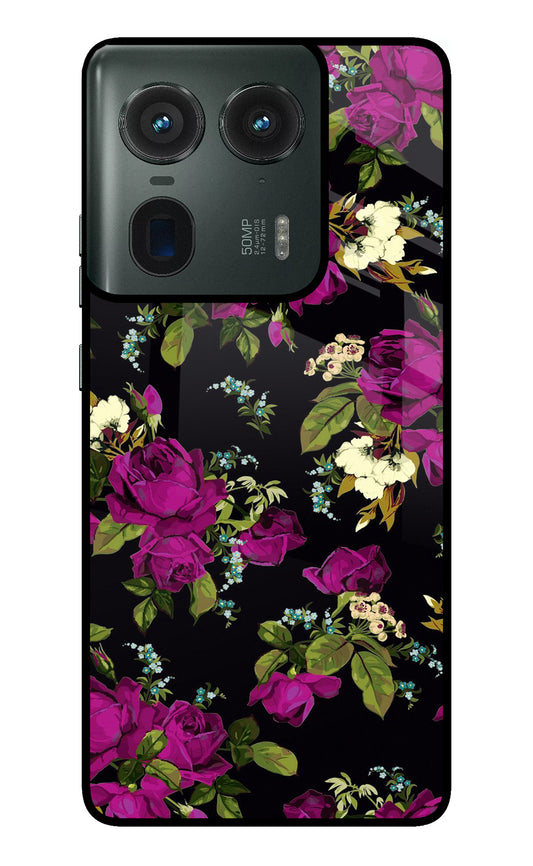 Flowers Moto Edge 50 Ultra 5G Glass Case