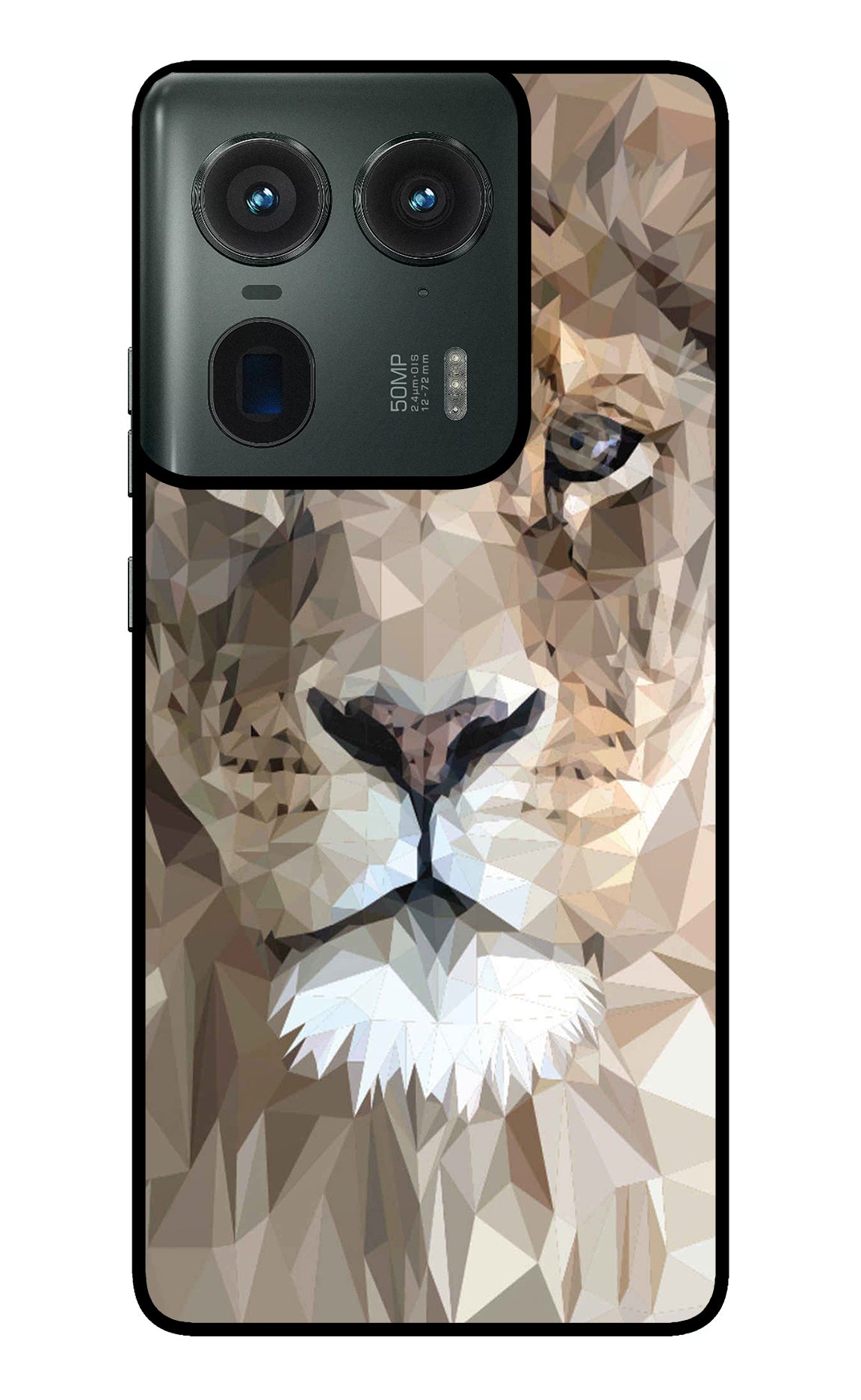 Lion Art Moto Edge 50 Ultra 5G Glass Case