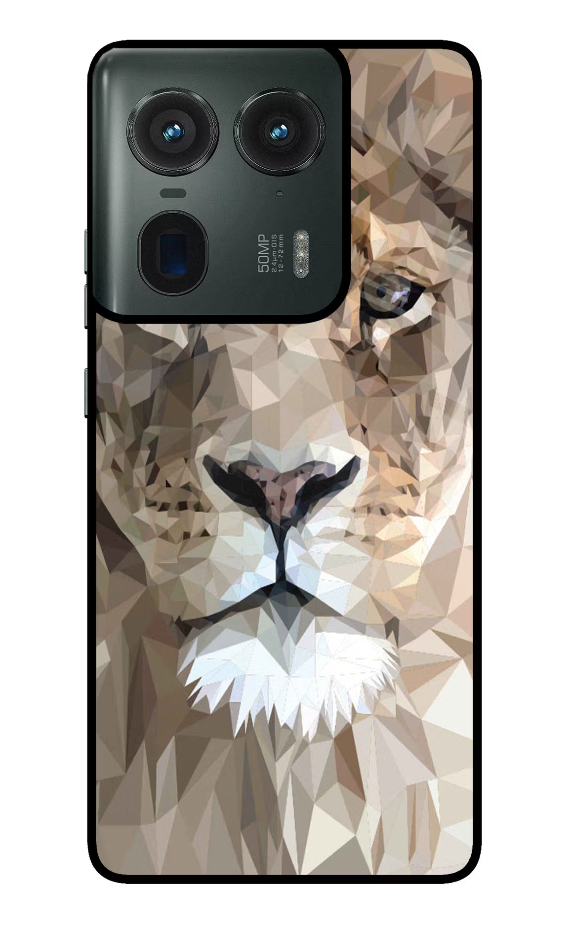 Lion Art Moto Edge 50 Ultra 5G Glass Case Back Cover by Casekaro