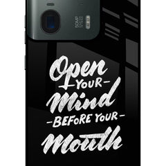 Open Your Mind Before Your Mouth Moto Edge 50 Ultra 5G Glass Case