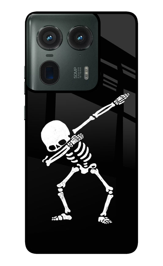 Dabbing Skeleton Art Moto Edge 50 Ultra 5G Glass Case