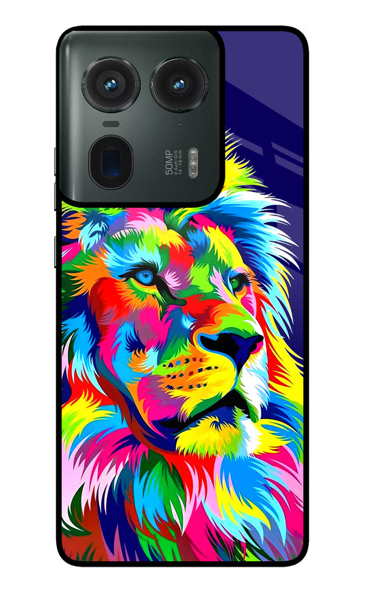 Vector Art Lion Moto Edge 50 Ultra 5G Glass Case