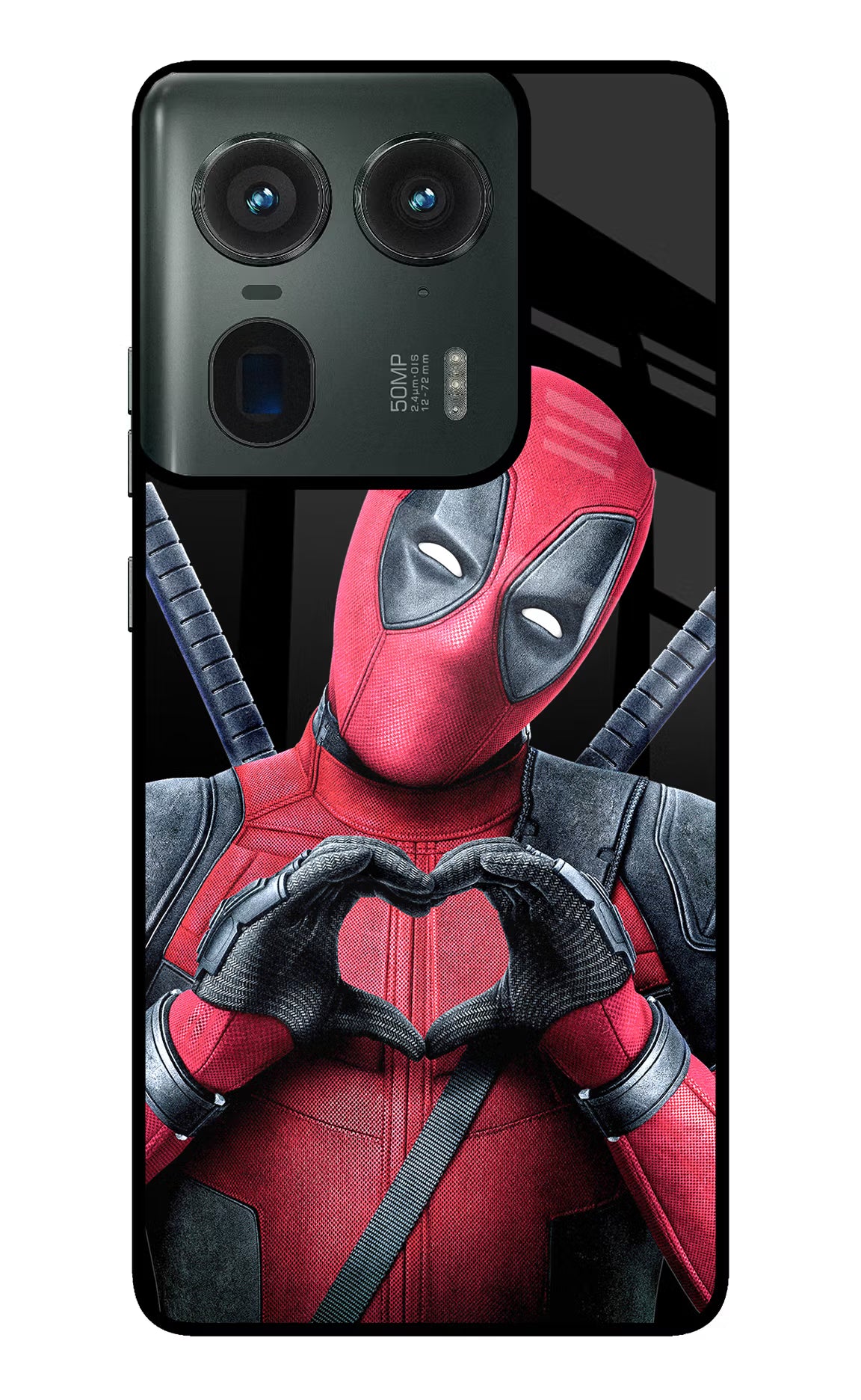 Deadpool Moto Edge 50 Ultra 5G Glass Case Back Cover by Casekaro