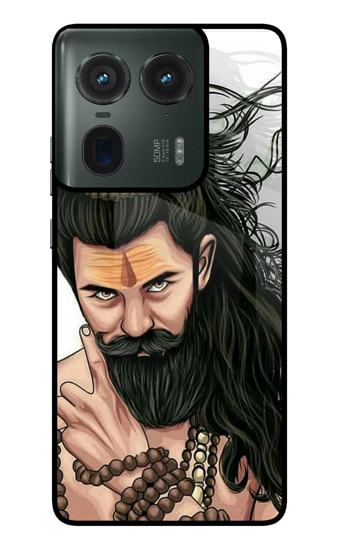 Mahadev Moto Edge 50 Ultra 5G Glass Case Back Cover by Casekaro