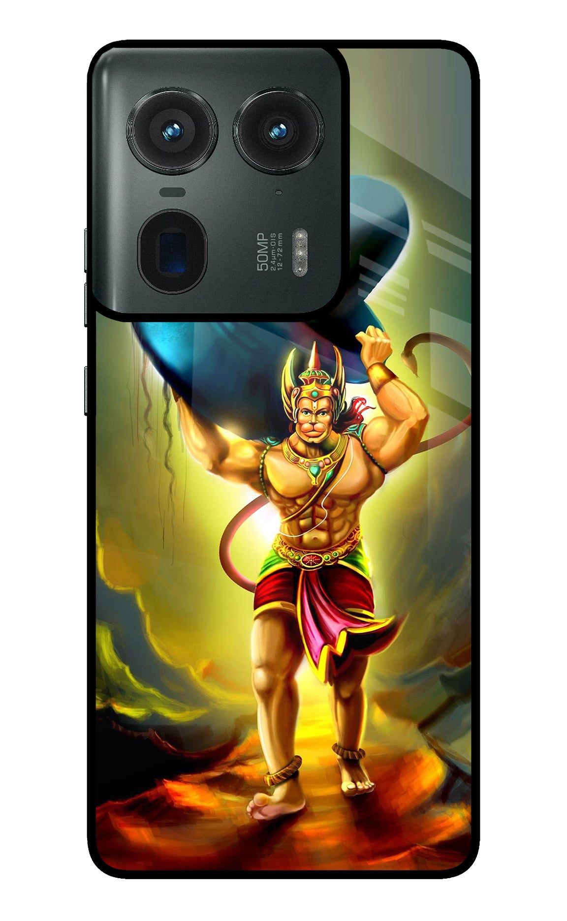 Lord Hanuman Moto Edge 50 Ultra 5G Glass Case