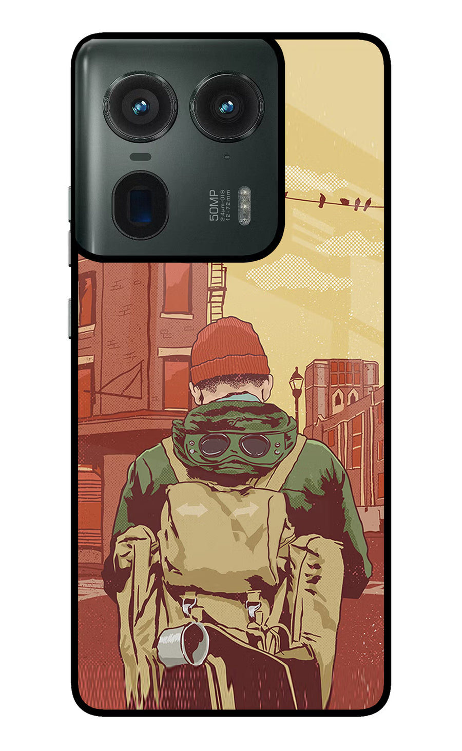 Adventurous Moto Edge 50 Ultra 5G Back Cover, Glass case