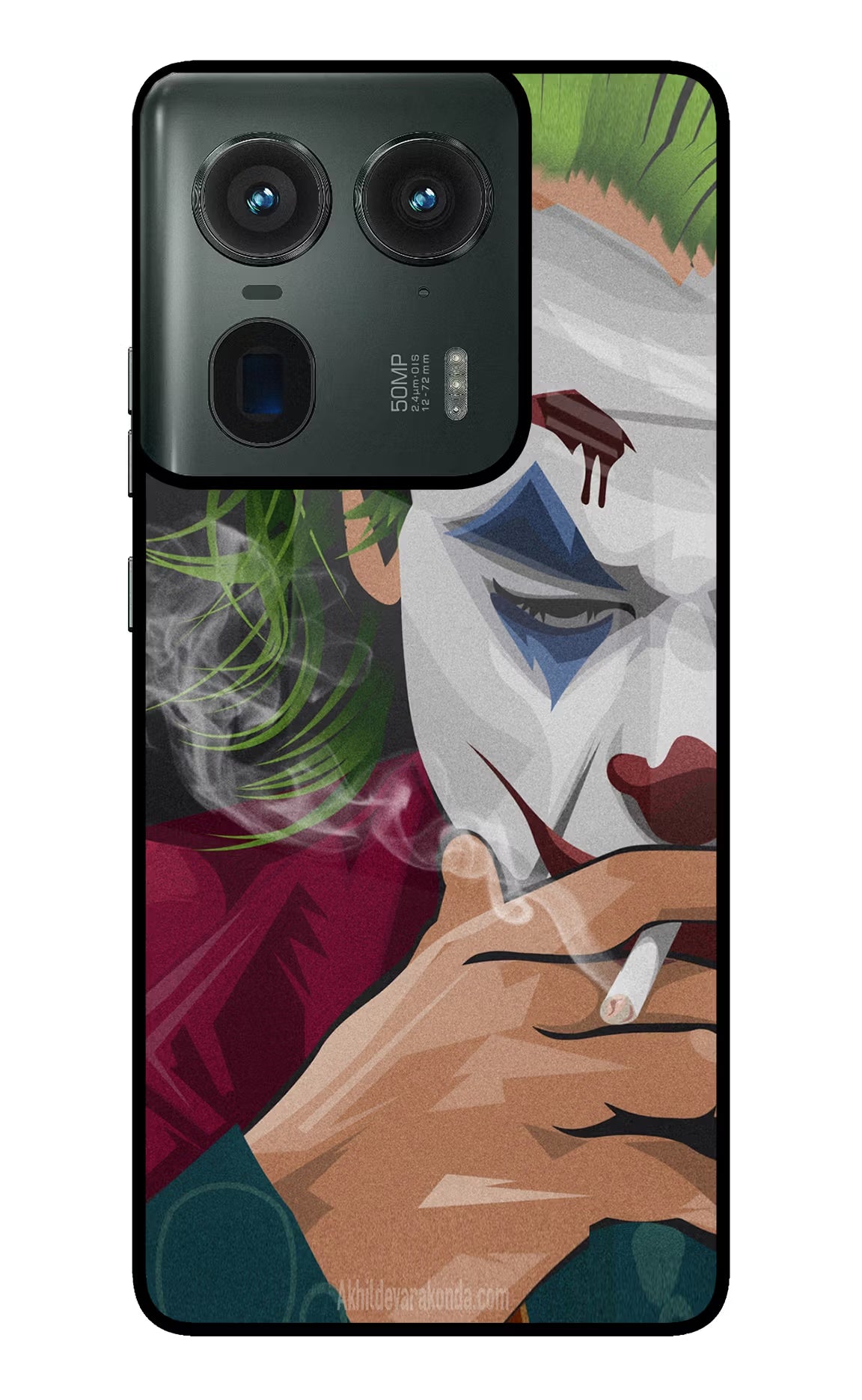 Joker Smoking Moto Edge 50 Ultra 5G Glass Case Back Cover by Casekaro
