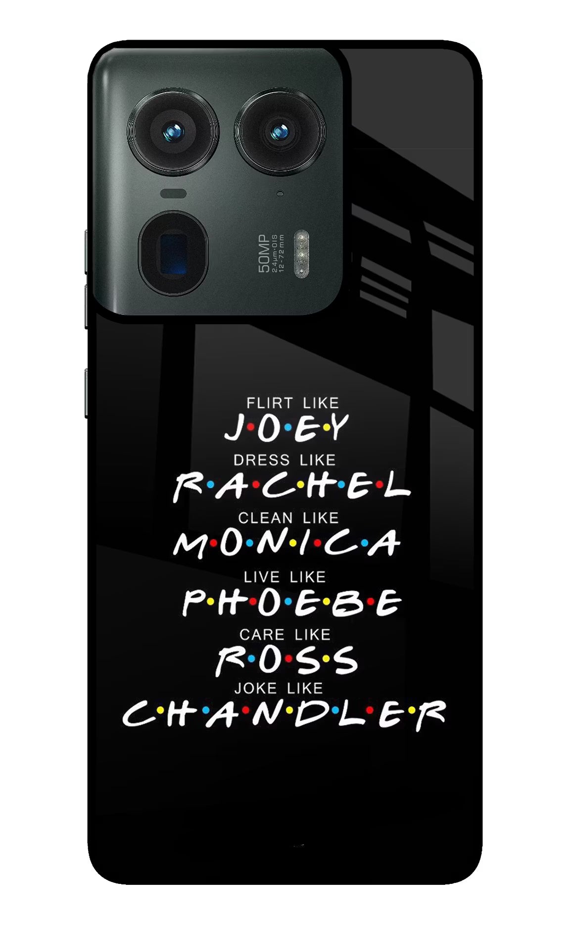 FRIENDS Character Moto Edge 50 Ultra 5G Glass Case Back Cover by Casekaro