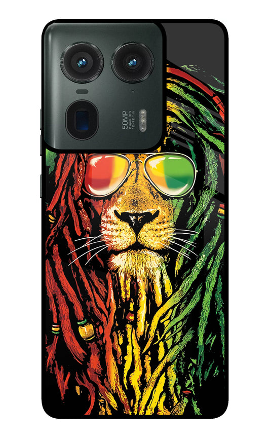 Rasta Lion Moto Edge 50 Ultra 5G Glass Case