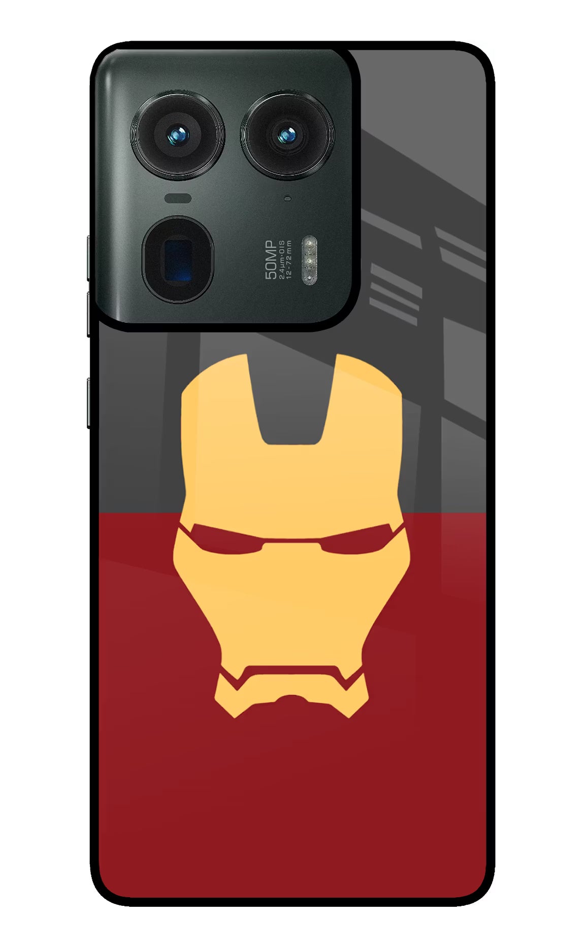 Ironman Moto Edge 50 Ultra 5G Glass Case Back Cover by Casekaro