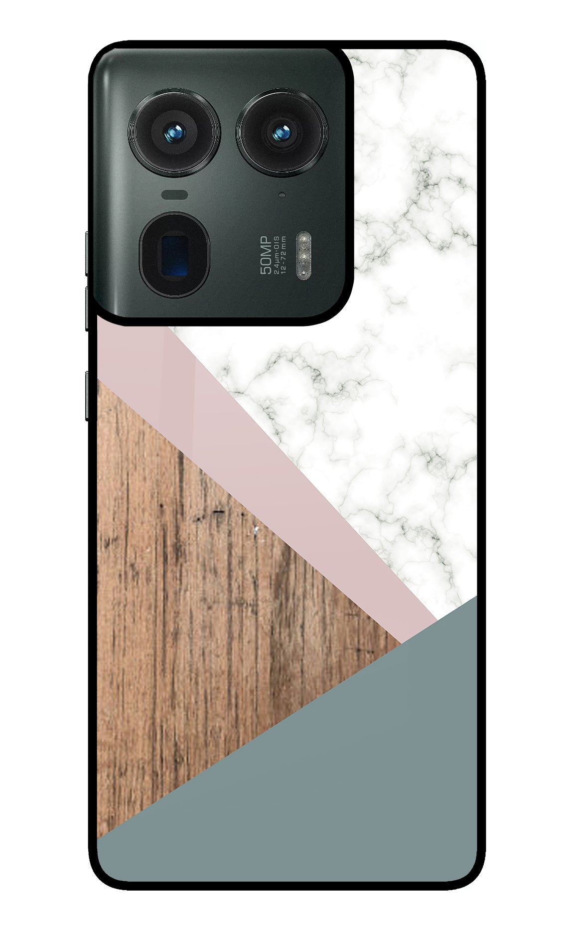 Marble wood Abstract Moto Edge 50 Ultra 5G Glass Case