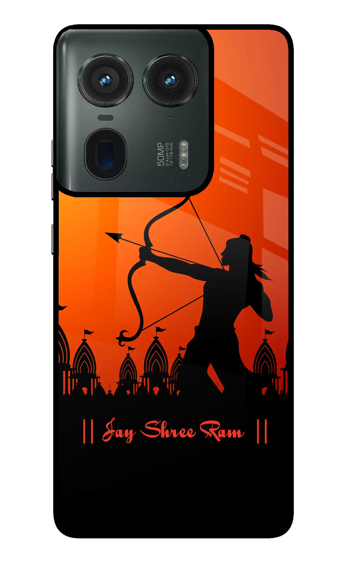 Lord Ram - 4 Moto Edge 50 Ultra 5G Glass Case Back Cover by Casekaro