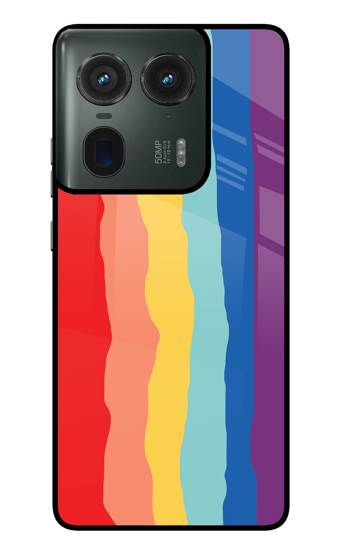 Rainbow Moto Edge 50 Ultra 5G Glass Case