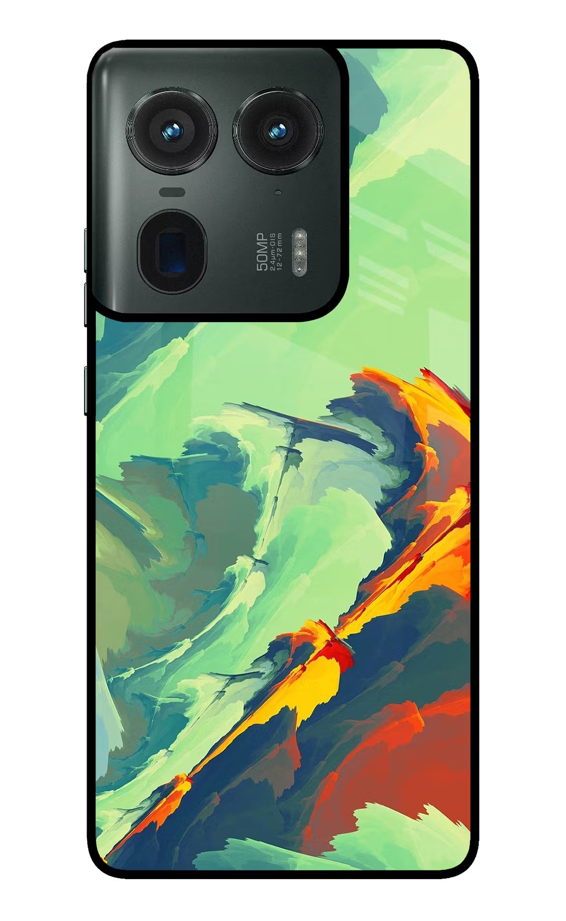 Paint Art Moto Edge 50 Ultra 5G Glass Case Back Cover by Casekaro